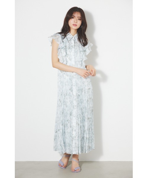 「rienda」 ノースリーブワンピース MEDIUM ブルー レディース_画像3