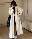 ガウン ロングニットガウン レディースの詳細画像4