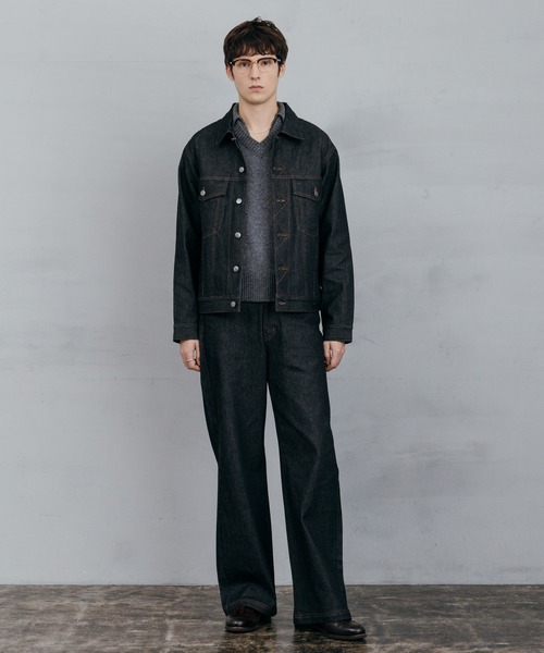 LURAKU デニムジャケット gジャン 「LURAKU」Rigid Denim Jacket