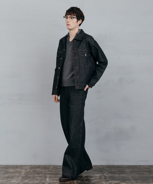 LURAKU デニムジャケット gジャン 「LURAKU」Rigid Denim Jacket