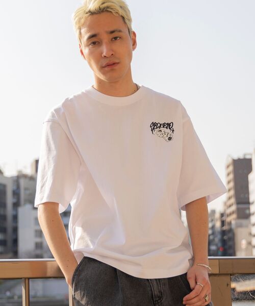 「SEQUENZ」 半袖Tシャツ MEDIUM ホワイト メンズ_画像2