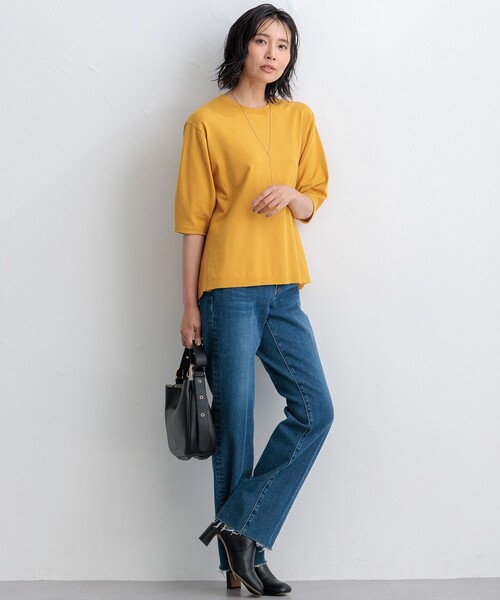 「23区 S」 半袖ニット 32 グリーン レディースの画像