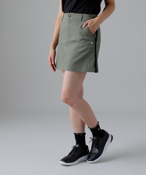 St ANDREWS スカート ドットストライプジャカード台形スカート (WOMENS