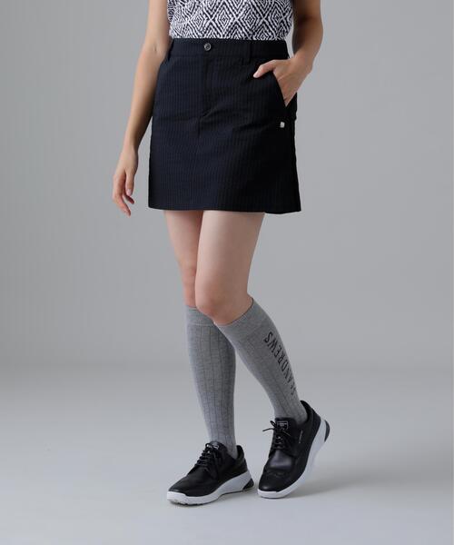 St ANDREWS スカート ドットストライプジャカード台形スカート (WOMENS