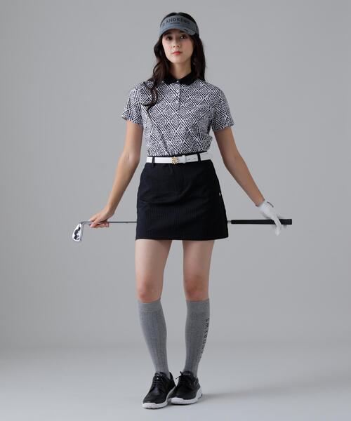St ANDREWS スカート ドットストライプジャカード台形スカート (WOMENS