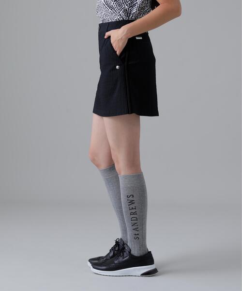 St ANDREWS スカート ドットストライプジャカード台形スカート (WOMENS