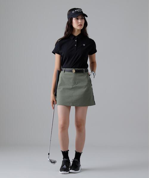 St ANDREWS スカート ドットストライプジャカード台形スカート (WOMENS
