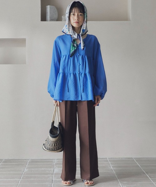 「DOUX ARCHIVES」 イージーパンツ 36 イエロー レディース_画像2