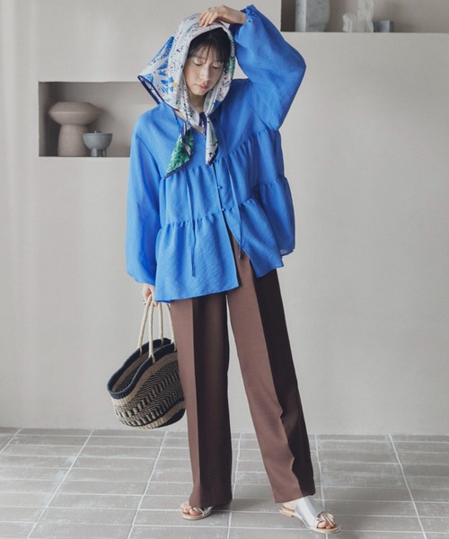 「DOUX ARCHIVES」 イージーパンツ 36 イエロー レディース_画像6