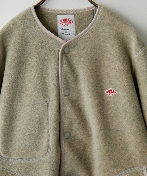 Danton（ダントン） ノーカラージャケット 36 ダークグレー レディース