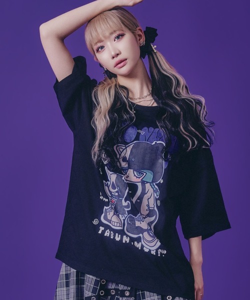 tシャツ 「たぶん、無理。」イラストプリントTシャツ/ビッグシルエット