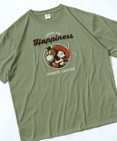 Disney（ディズニー） tシャツ 半袖 キャラクター サガラ刺繍Tシャツ