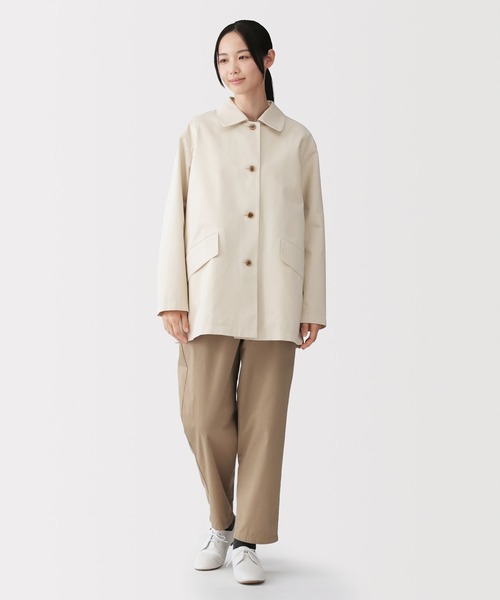 無印良品（MUJI） ステンカラーコート コート 婦人 撥水 コットン混