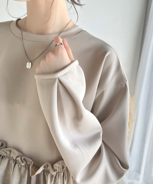 「classicalelf」 長袖カットソー X-LARGE モカ レディース_画像4