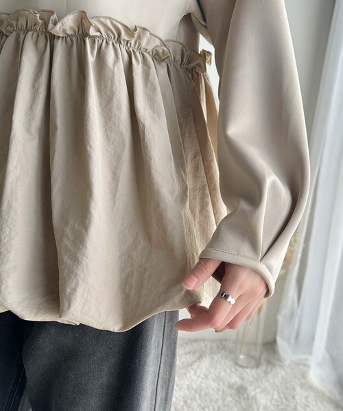 「classicalelf」 長袖カットソー X-LARGE モカ レディース_画像5