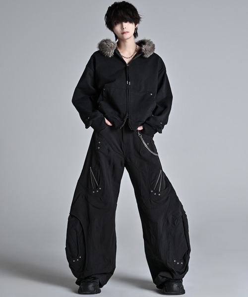 ADRER（アドラー） パーカー Detachable Fur Short Full-Zip Parkar