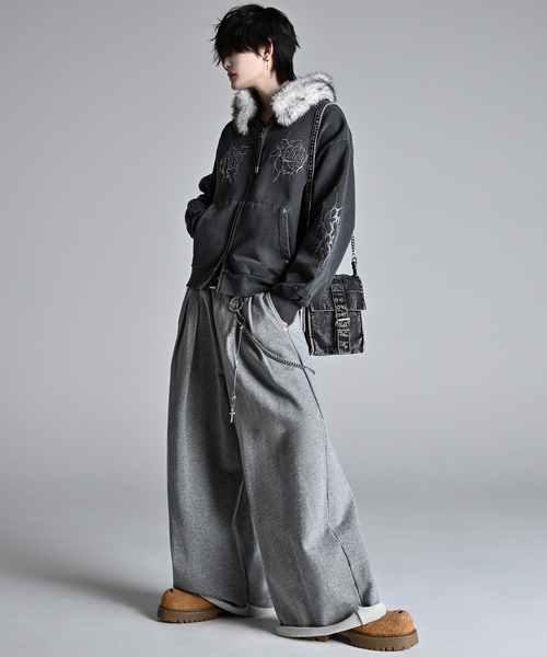 ADRER（アドラー） パーカー Detachable Fur Short Full-Zip Parkar