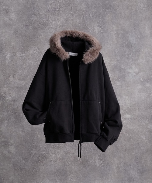 ADRER（アドラー） パーカー Detachable Fur Short Full-Zip Parkar