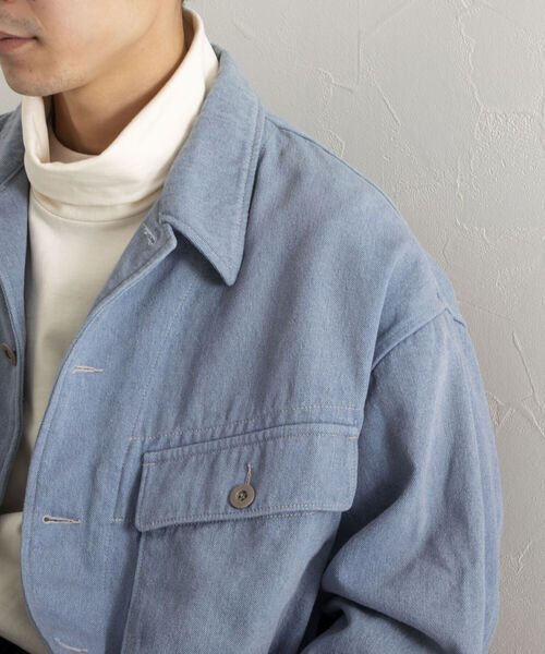「ARMY TWILL」 デニムジャケット LARGE インディゴブルー メンズ_画像5