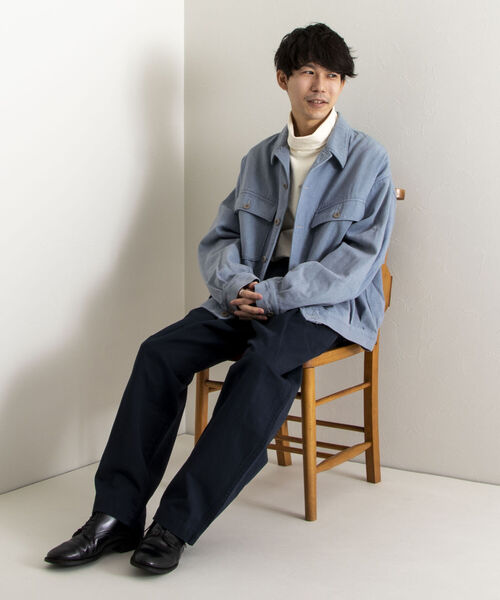 「ARMY TWILL」 デニムジャケット LARGE インディゴブルー メンズ_画像6