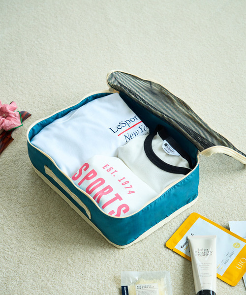 旅行 PACKING POUCH SET ブルーインディゴ/ベージュの画像