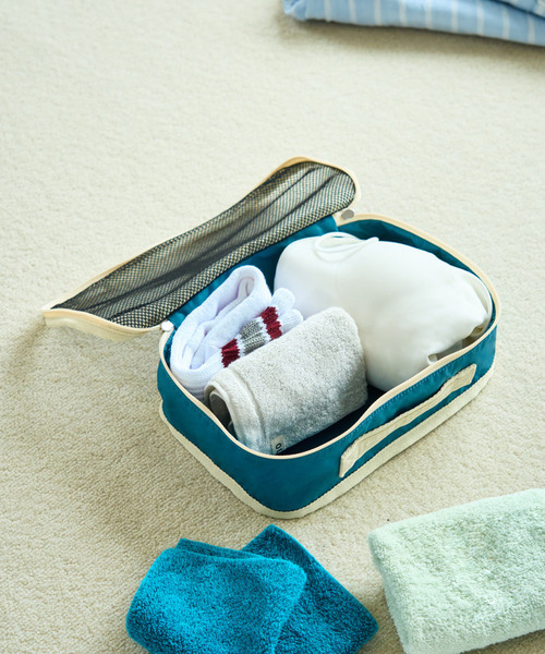 旅行 PACKING POUCH SET ブルーインディゴ/ベージュの画像