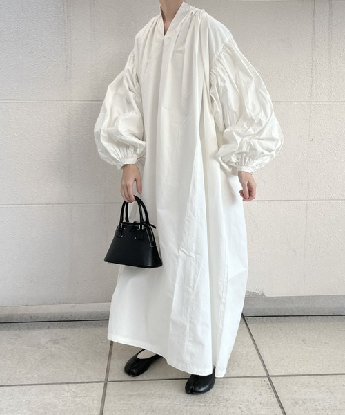 「PERNA」 長袖ワンピース L ブラック レディース_画像3