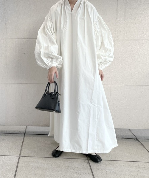 「PERNA」 長袖ワンピース L ブラック レディース_画像5