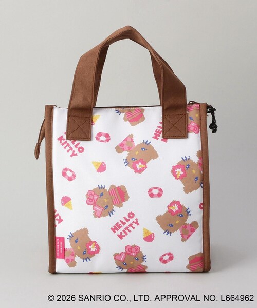 212 KITCHEN STORE 日焼けハローキティ DOT三角マチ保冷バッグ WH