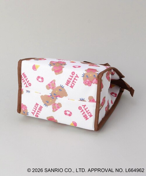 212 KITCHEN STORE 日焼けハローキティ DOT三角マチ保冷バッグ WH
