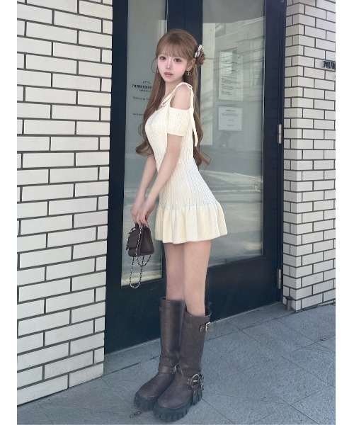 Darich ケーブルニットソーセットミニワンピース ダーリッチ L_1front_7_160x266_crop_center