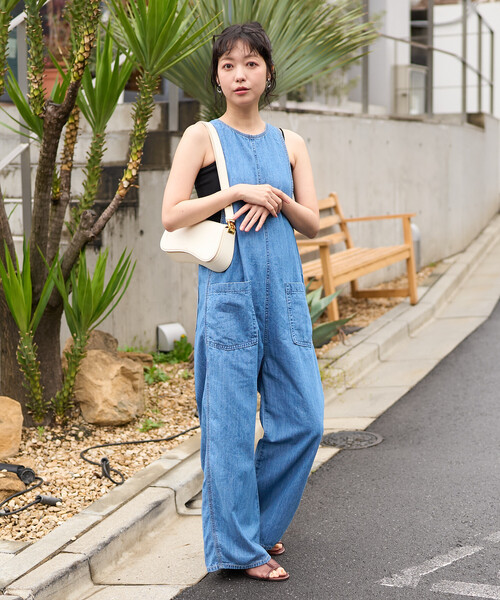 something/フリークスストア別注LISALACEUPWIDE DENIM FREAK'S STORE（フリークスストア） オールインワン SOMETHING