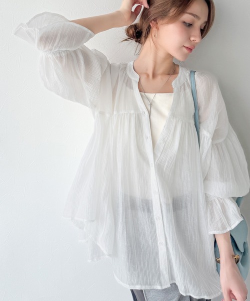 「classicalelf」 長袖ブラウス X-LARGE ブラウン レディース_画像2