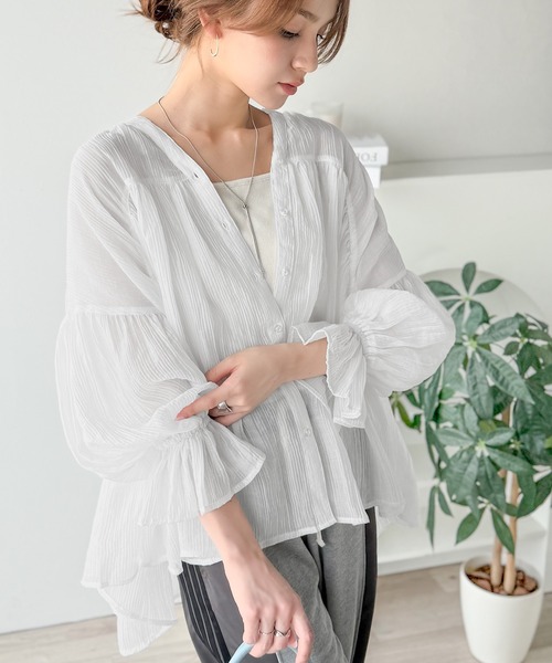 「classicalelf」 長袖ブラウス X-LARGE ブラウン レディース_画像3
