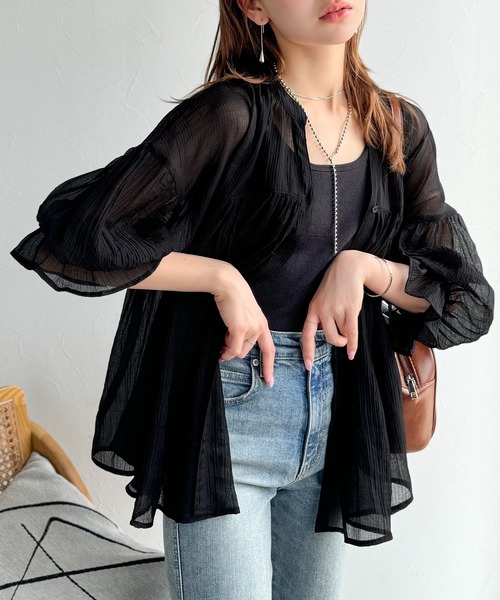 「classicalelf」 長袖ブラウス X-LARGE ブラウン レディース_画像9