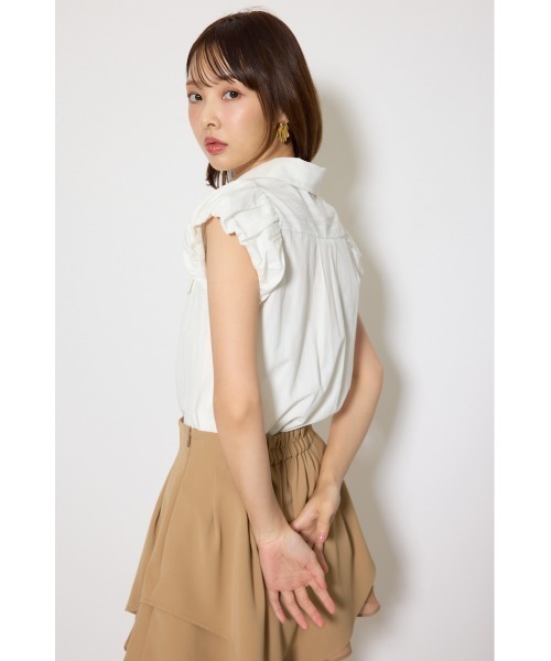 ブラウス シャツ 「AKB48 行天友莉奈さん着用」バルーンスリーブポケットブラウス　春服 夏服 レディース | rienda | 14