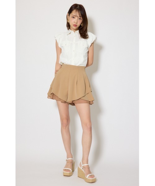 ブラウス シャツ 「AKB48 行天友莉奈さん着用」バルーンスリーブポケットブラウス　春服 夏服 レディース | rienda | 15