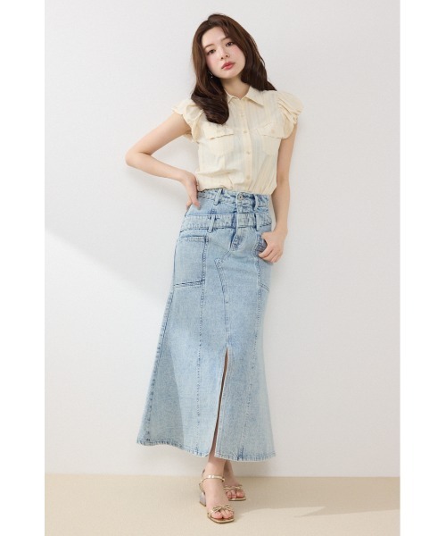 ブラウス シャツ 「AKB48 行天友莉奈さん着用」バルーンスリーブポケットブラウス　春服 夏服 レディース | rienda | 05