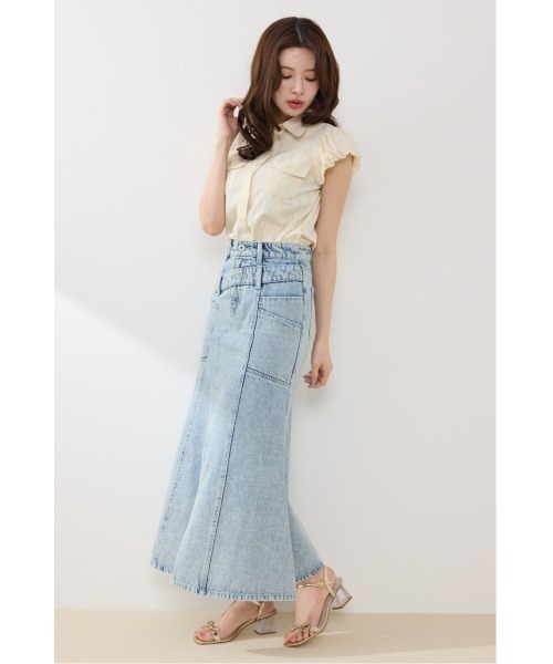 ブラウス シャツ 「AKB48 行天友莉奈さん着用」バルーンスリーブポケットブラウス　春服 夏服 レディース | rienda | 06