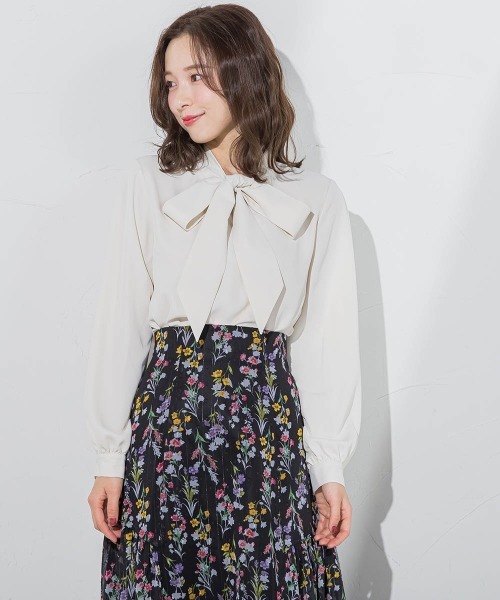 「QUEENS COURT」 長袖ブラウス M ブラック レディース_画像3