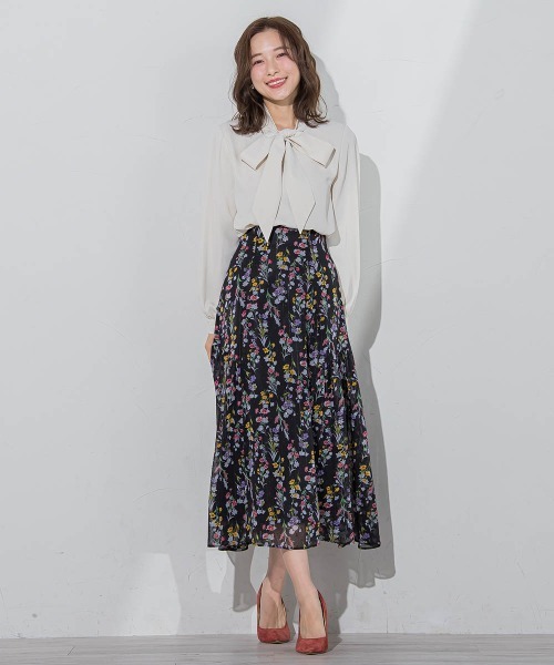 「QUEENS COURT」 長袖ブラウス M ブラック レディース_画像6
