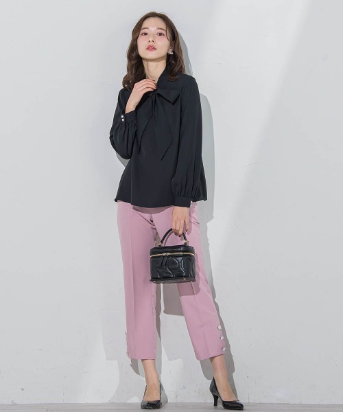 「QUEENS COURT」 長袖ブラウス M ブラック レディース_画像9