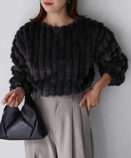 「Riberry」 長袖カットソー MEDIUM ベージュ レディース_画像5