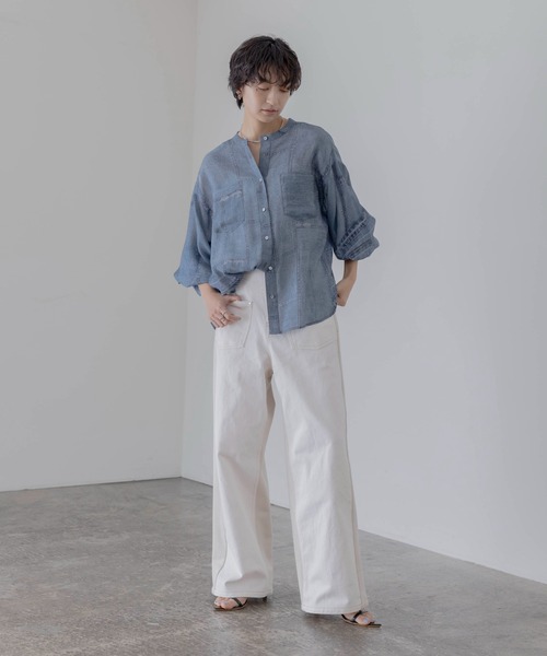 「Eimee Law」 長袖ブラウス FREE ライトブルー レディース_画像3