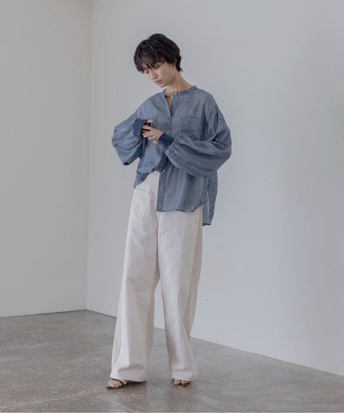 「Eimee Law」 長袖ブラウス FREE ライトブルー レディース_画像5