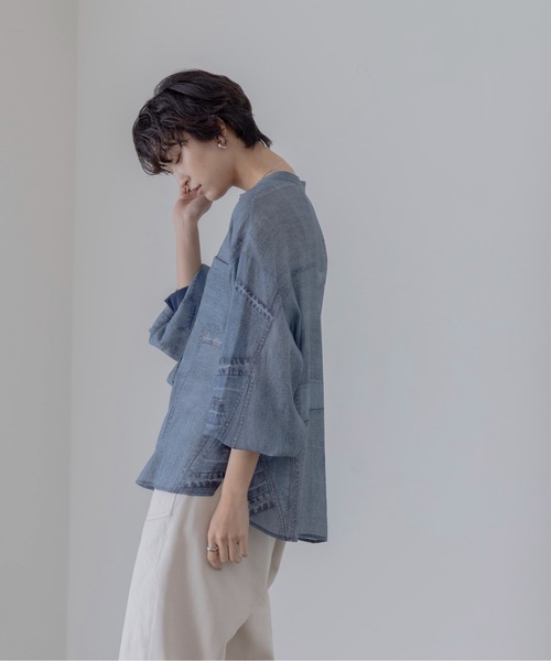 「Eimee Law」 長袖ブラウス FREE ライトブルー レディース_画像8