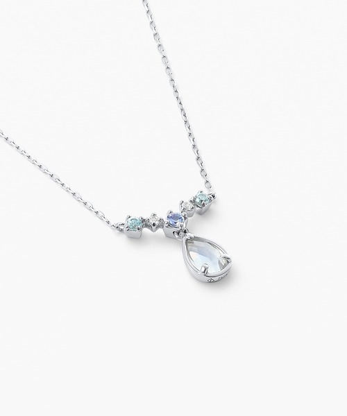 ネックレス Pt950/850 ブルームーンストーン・タンザナイト ネックレス レディースの画像