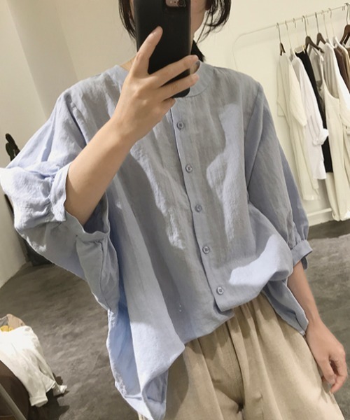 「ABITOKYO」 半袖ブラウス FREE グリーン レディース_画像7