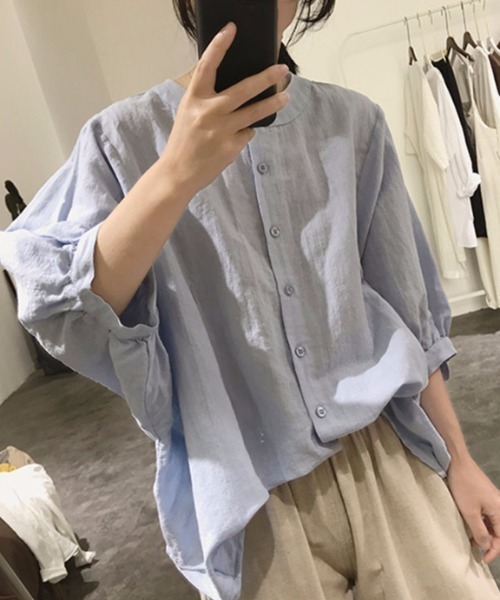 「ABITOKYO」 半袖ブラウス FREE グリーン レディース_画像8