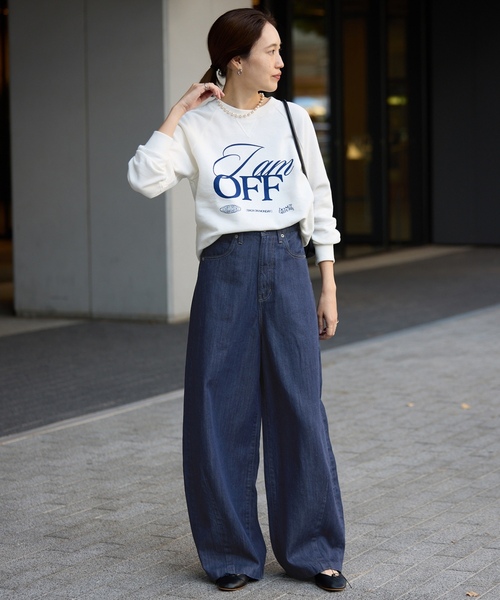 「SLOBE IENA」 デニムパンツ 36 ネイビー レディース_画像2